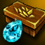 Aquamarine Treasure Chest of Good Fortune